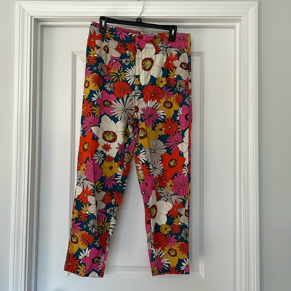 Free People Tessa Tapered Trouser- retro floral size 8 - Picture 4 of 9